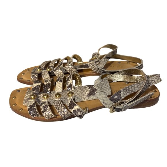 Kate Spade Womens Snakeskin Gladiator Sandals Size 6.5 - Picture 1 of 7